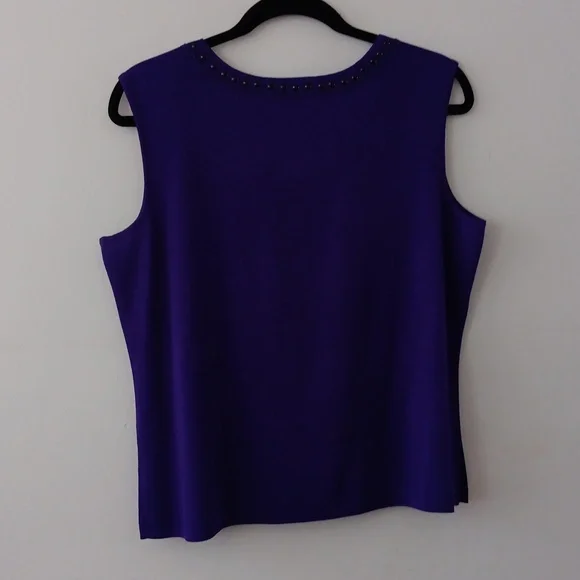 Ming Wang Purple Studded Cardigan and Top Set #3357 - Picture 6 of 11